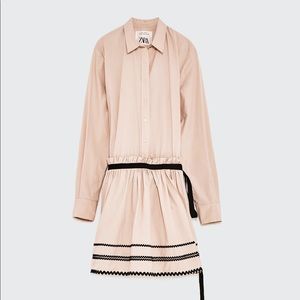 NWT Zara Studio Shirt Dress Sz M-L RARE